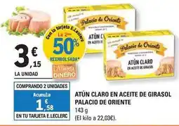 E.Leclerc Palacio de oriente - atun claro en aceite de girasol oferta