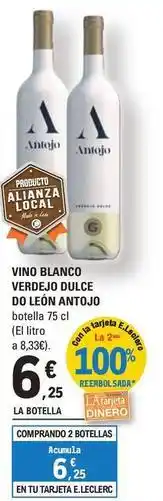 E.Leclerc Blanco - vino verdejo dulce oferta