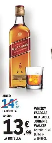 E.Leclerc Johnnie walker - whisky escocés red label oferta