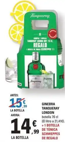 E.Leclerc Tanqueray - ginebra london oferta
