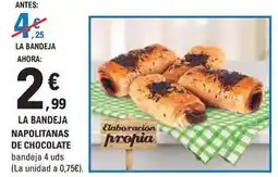 E.Leclerc La bandeja napolitanas de chocolate oferta