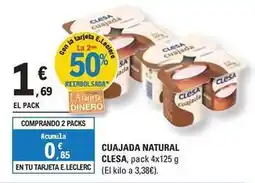E.Leclerc Clesa - cuajada natural oferta