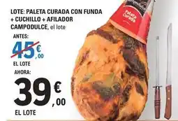 E.Leclerc Campodulce - lote paleta curada con funda + cuchillo + afilador oferta