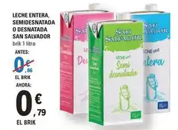 E.Leclerc San salvador - leche entera, semidesnatada o desnatada oferta
