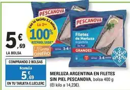 E.Leclerc Pescanova - merluza argentina en filetes sin piel oferta