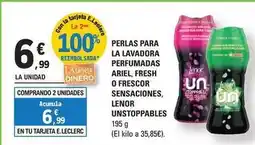 E.Leclerc Ariel - perlas para la lavadora perfumadas , fresh o frescor sensaciones, lenor unstoppables oferta