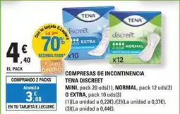 E.Leclerc Tena - compresas de incontinencia oferta