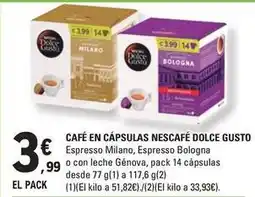 E.Leclerc Nescafé - cafe en capsulas dolce gusto oferta