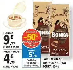 E.Leclerc Bonka - cafe en grano tostado natural oferta