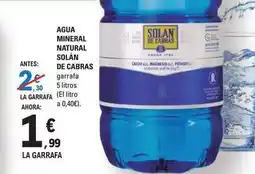 E.Leclerc Solán de cabras - agua mineral natural oferta
