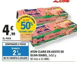 E.Leclerc Isabel - atun claro en aceite de oliva oferta
