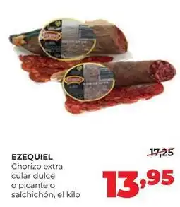 Alimerka Ezequiel - chorizo extra cular dulce o picante o salchichon oferta