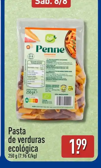 Pasta de verduras ecológica