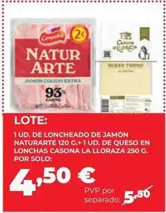 Alimerka Naturarte - loncheado de jamon oferta