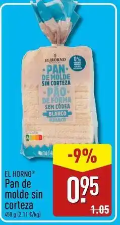 Horno de oro - pan de molde sin corteza