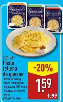 ALDI La cuina - pasta rellena de quesos oferta