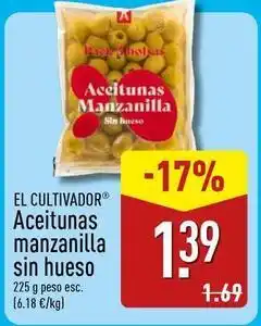 ALDI El cultivador - aceitunas manzanilla sin hueso oferta