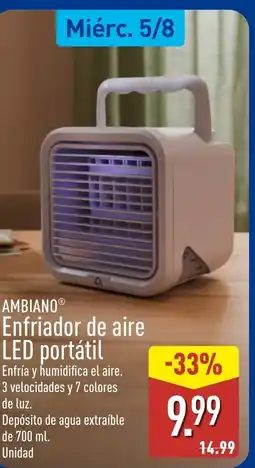 ALDI AMBIANO Enfriador de aire LED portátil oferta