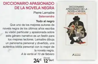 Fnac Diccionario apasionado de la novela negra oferta