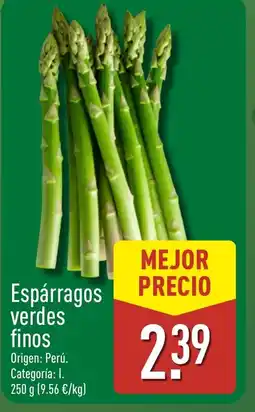 ALDI Espárragos verdes finos oferta