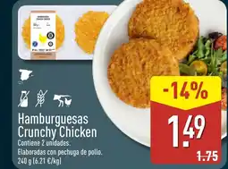ALDI Hamburguesas Crunchy Chicken oferta