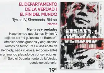 Fnac El departamento de la verdad 1 el fin del mundo oferta