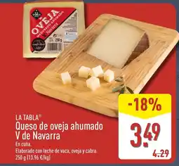 ALDI LA TABLA Queso de oveja ahumado V de Navarra oferta