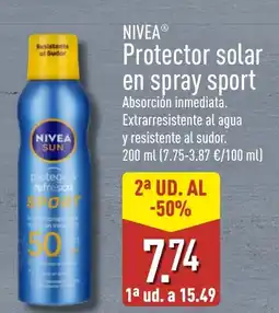 ALDI NIVEA Protector solar en spray sport oferta