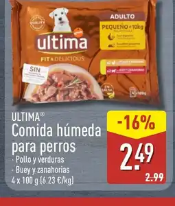 ALDI ULTIMA Comida húmeda para perros oferta