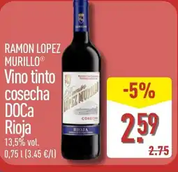 ALDI RAMON LOPEZ MURILLO Vino tinto cosecha DOCa Rioja oferta