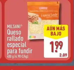 ALDI MILSANI Queso rallado especial para fundir oferta