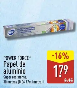 ALDI POWER FORCE Papel de aluminio oferta