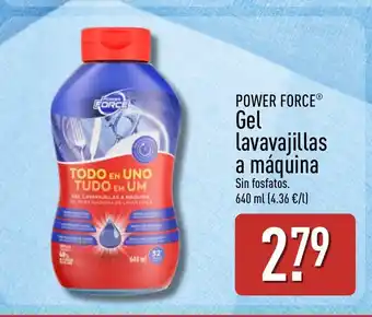 ALDI POWER FORCE Gel lavavajillas a máquina oferta