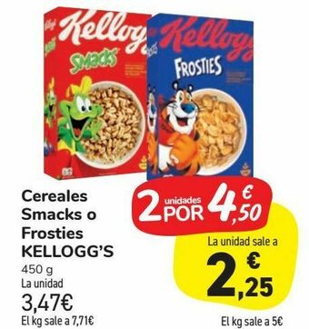 Carrefour Market Cereales smacks o frosties kellogg's oferta