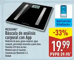 ALDI MEDISANA Báscula de análisis corporal con App oferta