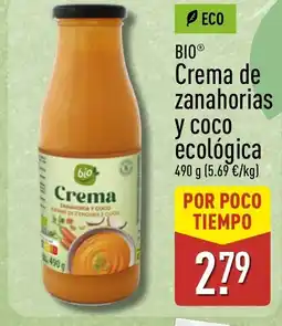ALDI BIO Crema de zanahorias у сосо ecológica oferta