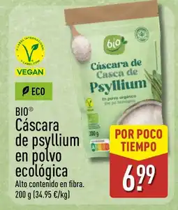 ALDI BIO Cáscara de psyllium en polvo ecológica oferta