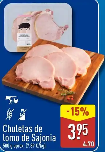 ALDI Chuletas de lomo de Sajonia oferta