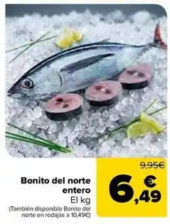 Bonito del norte entero