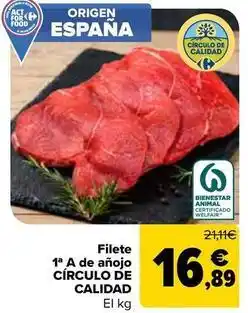 Carrefour Círculo de calidad - filete 1ª a de añojo oferta