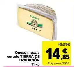 Carrefour Tierra de tradicion - queso mezcla curado oferta