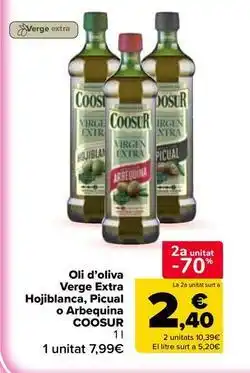 Carrefour Market Coosur - aceite de oliva virgen extra hojiblanca oferta