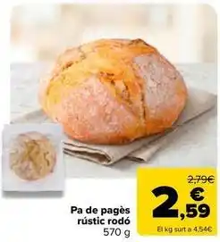 Pan hogaza rustica redonda