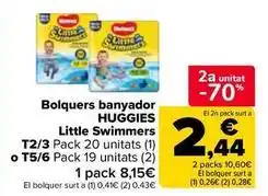 Carrefour Market Huggies - pañales banador little swimmers t2/3 o t5/6 oferta