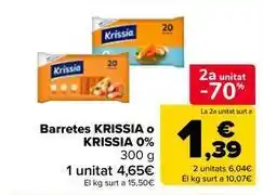 Carrefour Market Krissia - barritas o 0% oferta