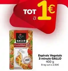 Carrefour Market Gallo - helices vegetales 3 minutos oferta