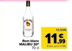 Carrefour Market Malibú - ron blanco 20 oferta