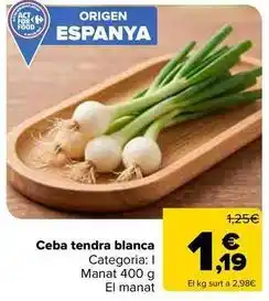 Carrefour Market Cebolleta blanca oferta