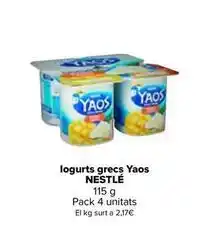 Carrefour Market Yaos nestle - yogures griegos oferta