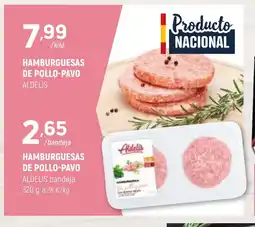 Coviran ALDELIS Hamburguesas de pollo-pavo oferta